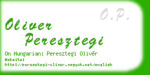 oliver peresztegi business card
